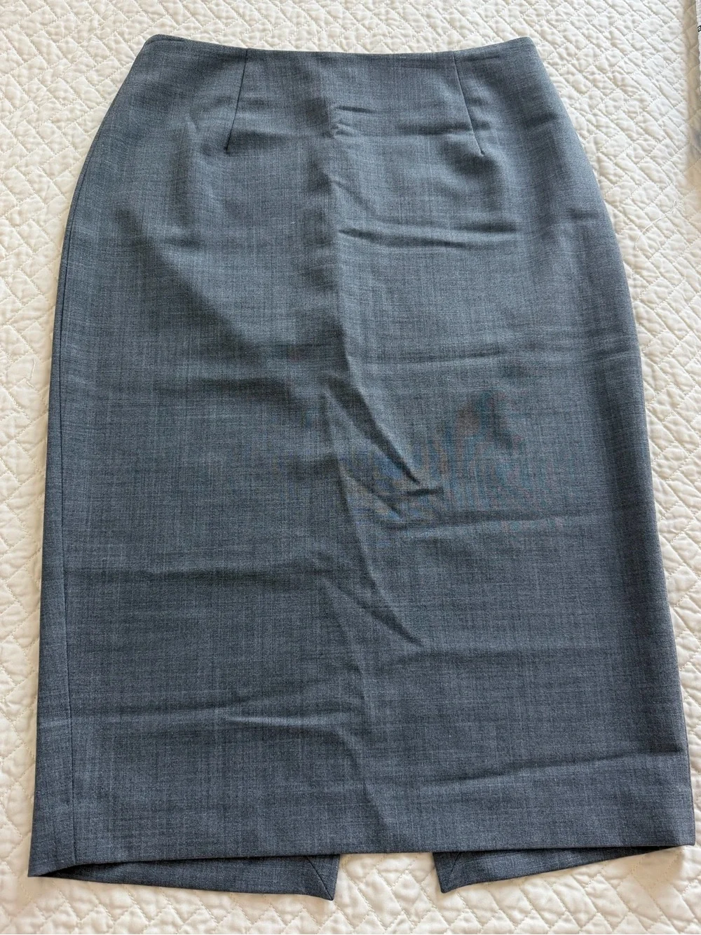 Theory Gray Wool Blend Pencil Skirt Size 6 Career Office Classic